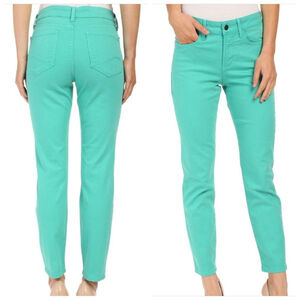 NYDJ Clarissa Ankle Skinny Jeans Malachite Green Not Your Daughters Jeggings 2 P